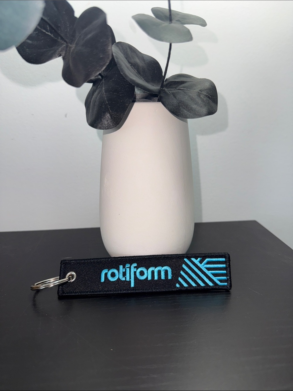 Rotiform Wheels Black & Teal Keychain Flag Tag